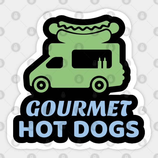 Gourmet Hot Dogs Sticker by cacostadesign